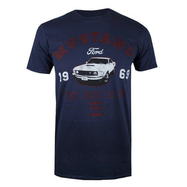 Mustang The Boss Is In Tshirt Herren Marine L von Ford