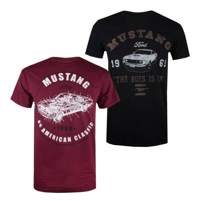 Mustang Tshirt (2erpack) Herren Marine L von Ford