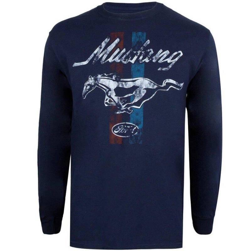 Mustang Tshirt Langärmlig Herren Marine M von Ford