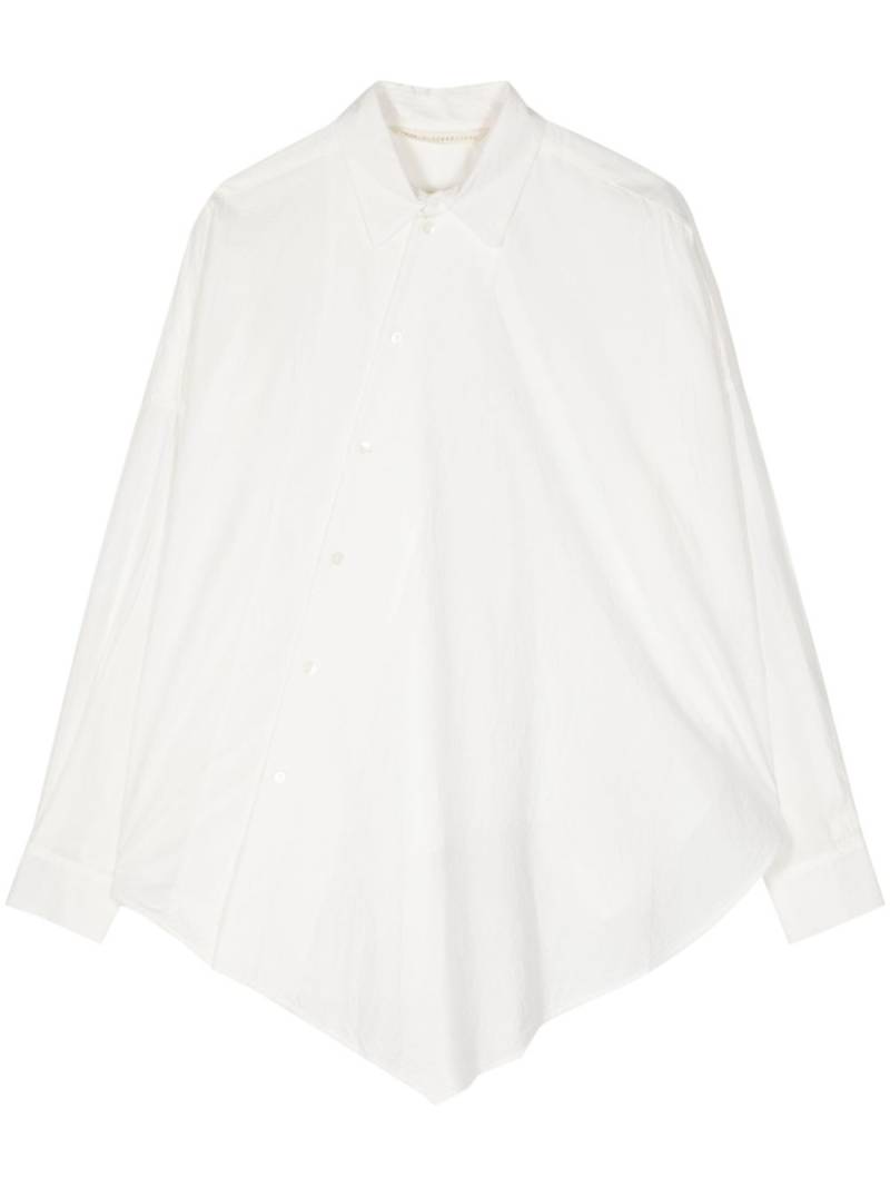 Forme D'expression asymmetric cotton shirt - White von Forme D'expression