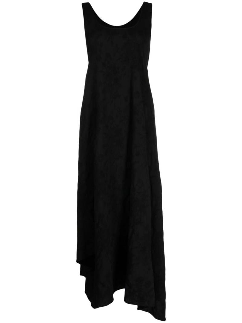 Forme D'expression asymmetric scoop-neck midi dress - Black von Forme D'expression