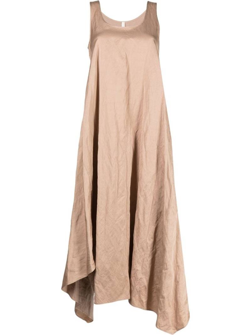 Forme D'expression belted asymmetric-hem dress - Brown von Forme D'expression