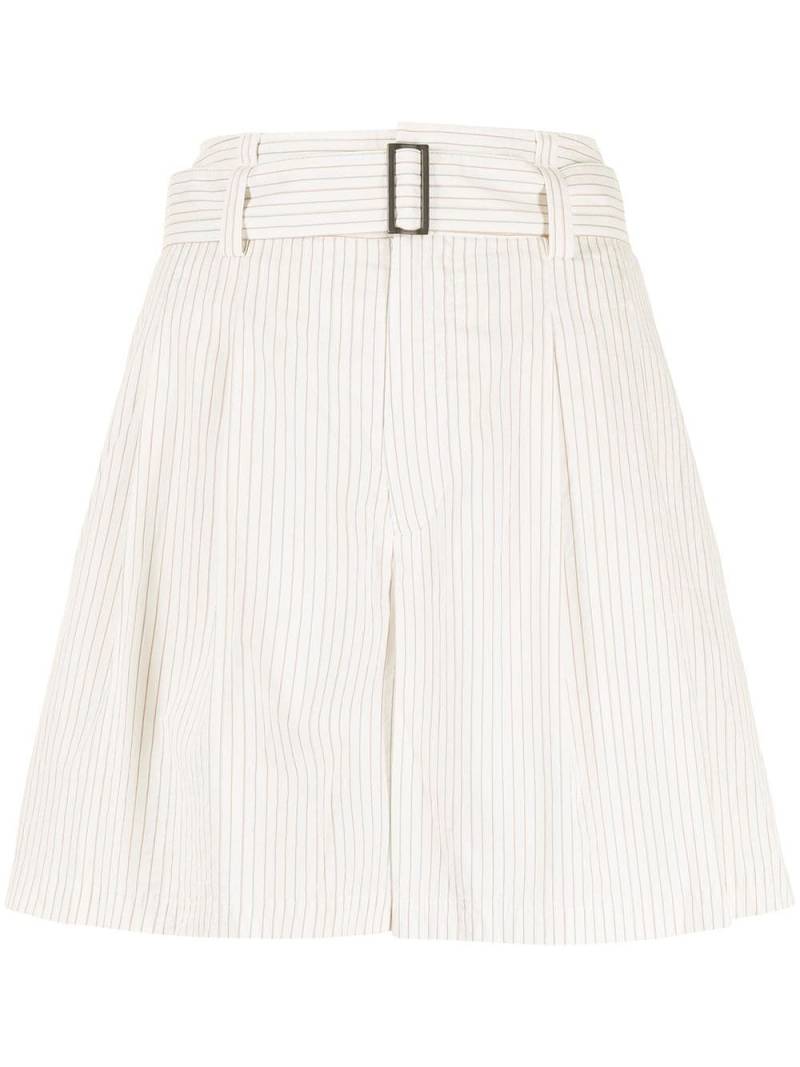 Forme D'expression belted flared shorts - Neutrals von Forme D'expression