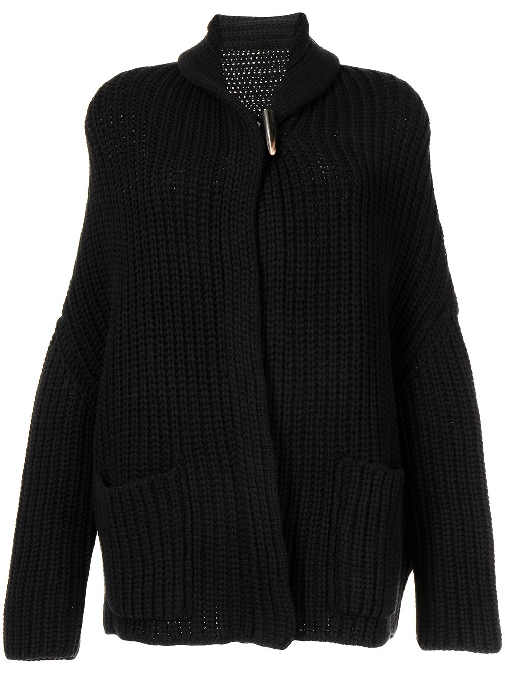 Forme D'expression chunky knit wool-cashmere cardigan - Black von Forme D'expression