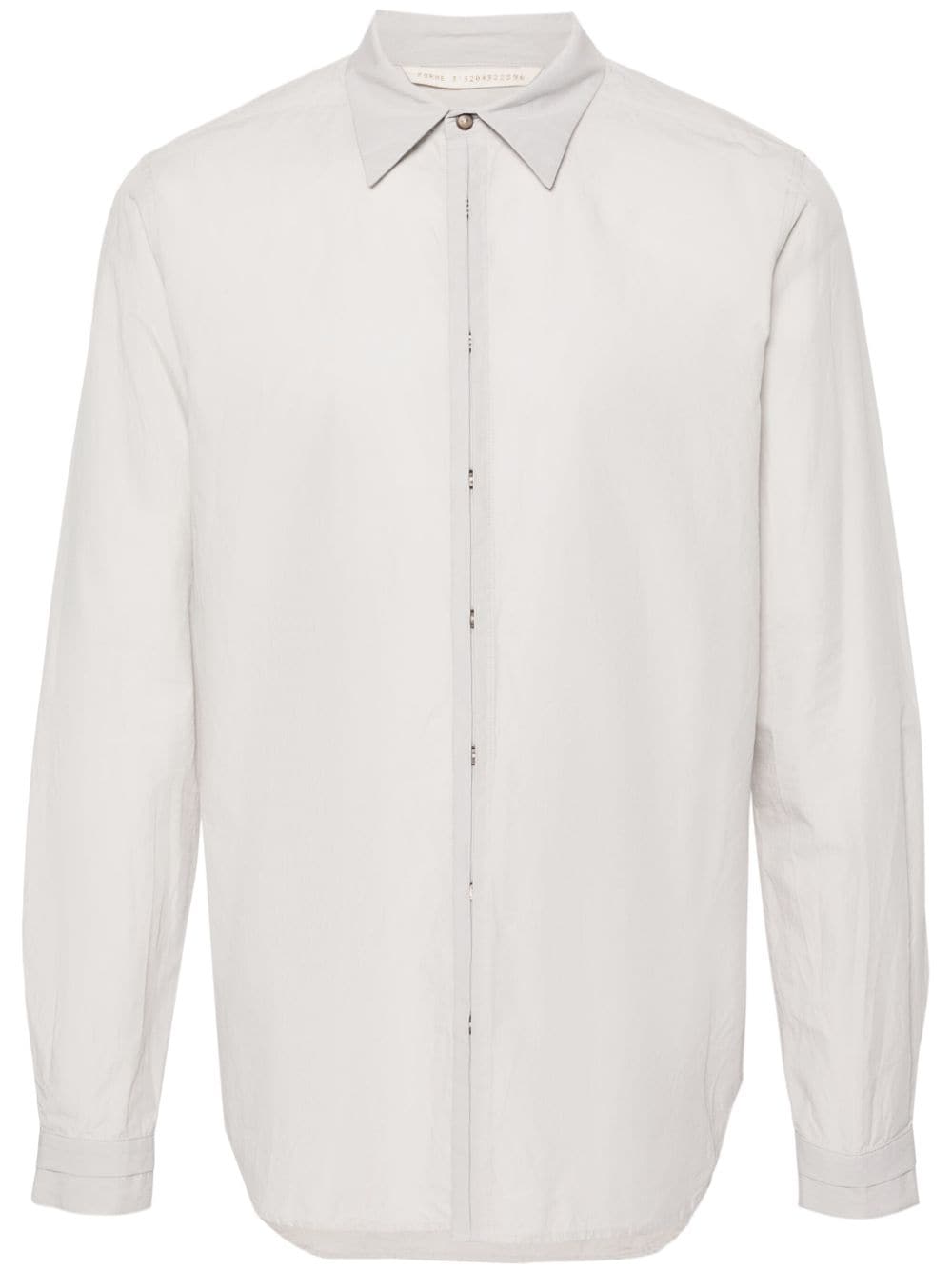 Forme D'expression crinkled-finish cotton shirt - Grey von Forme D'expression