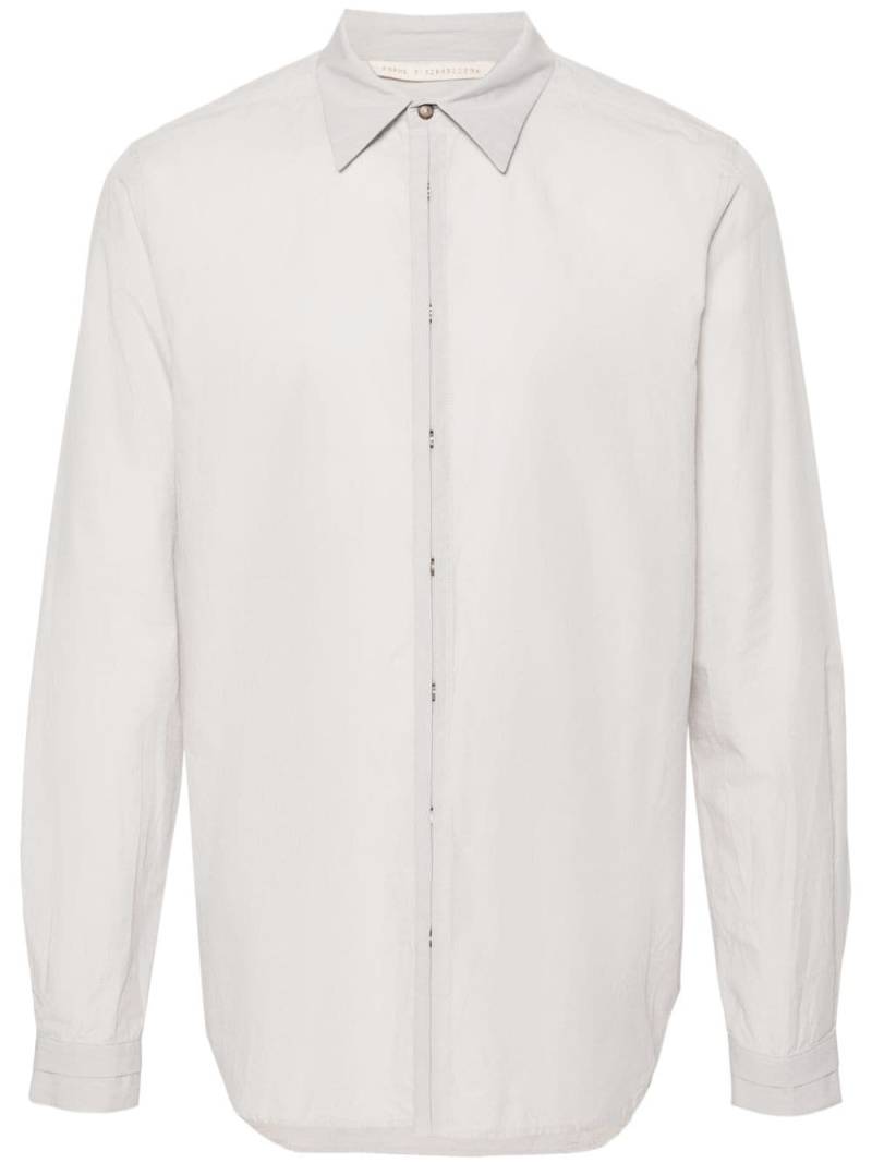 Forme D'expression crinkled-finish cotton shirt - Grey von Forme D'expression