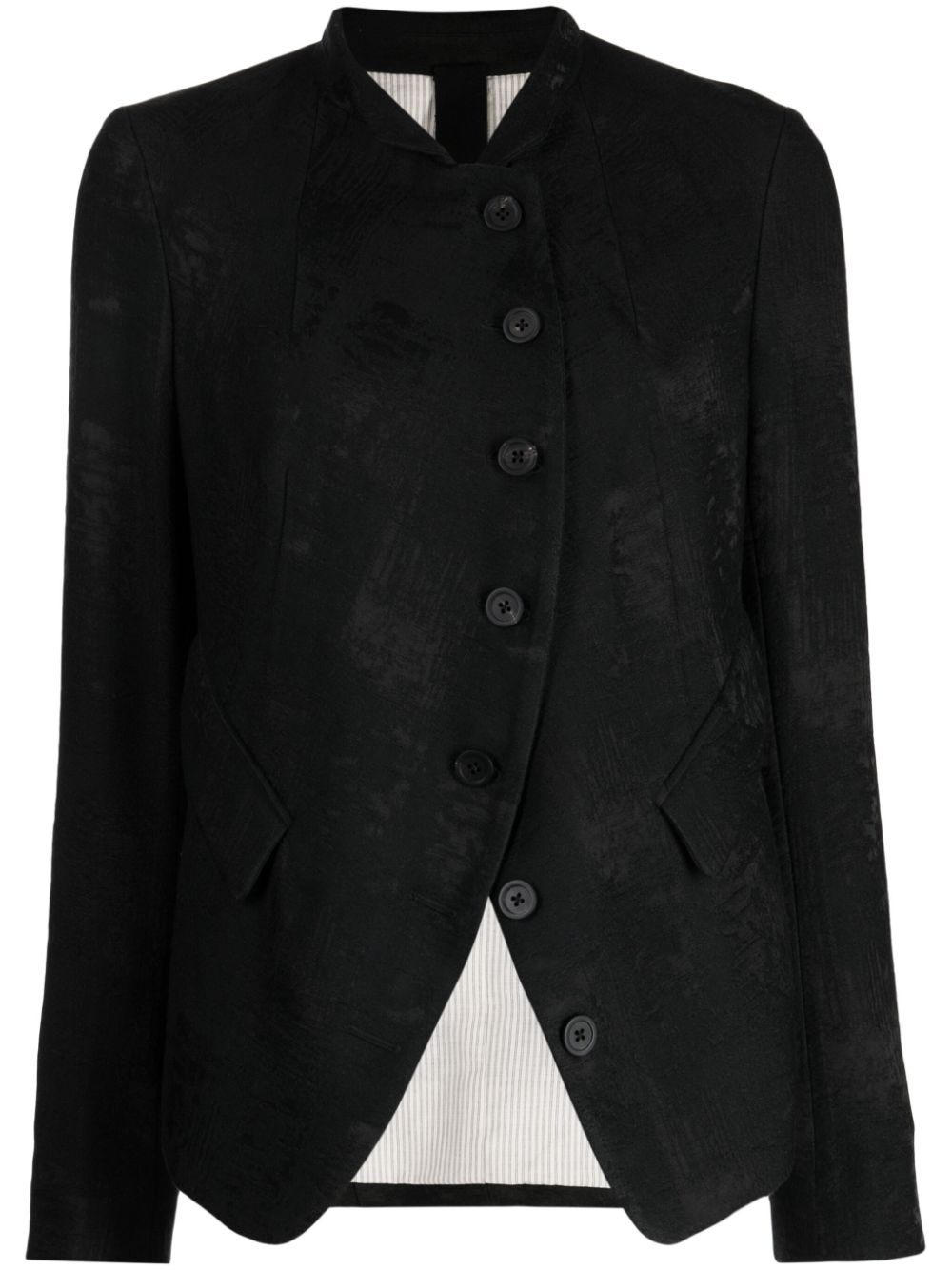 Forme D'expression distressed off-centre blazer - Black von Forme D'expression