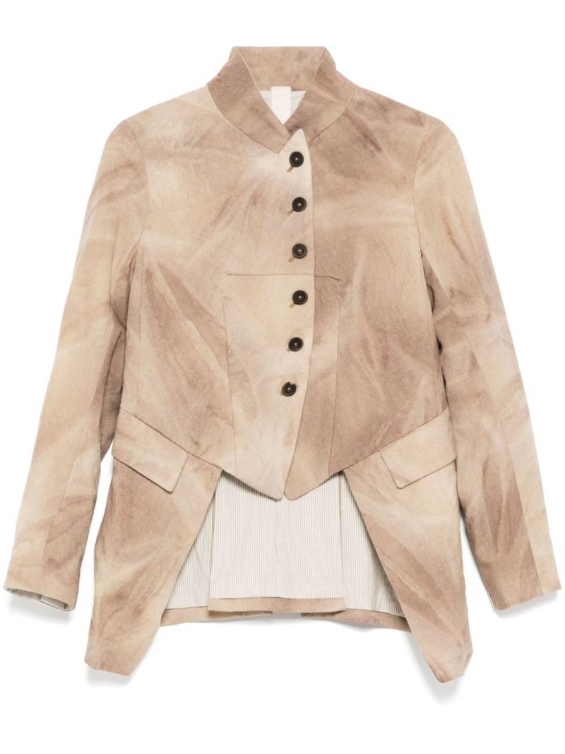 Forme D'expression distressed off-centre blazer - Brown von Forme D'expression