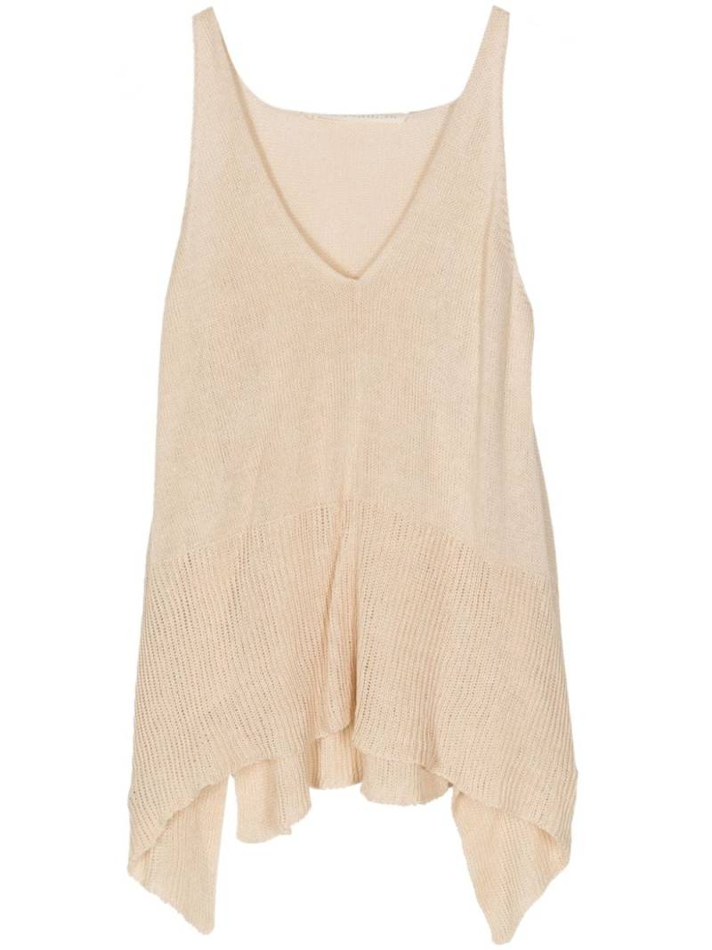 Forme D'expression knitted linen blend top - Neutrals von Forme D'expression