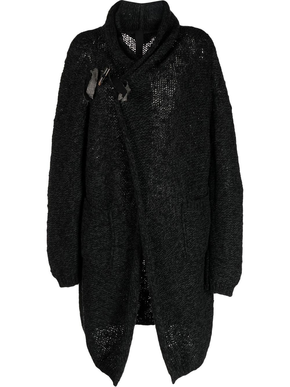 Forme D'expression knitted wrap cardi-coat - Black von Forme D'expression