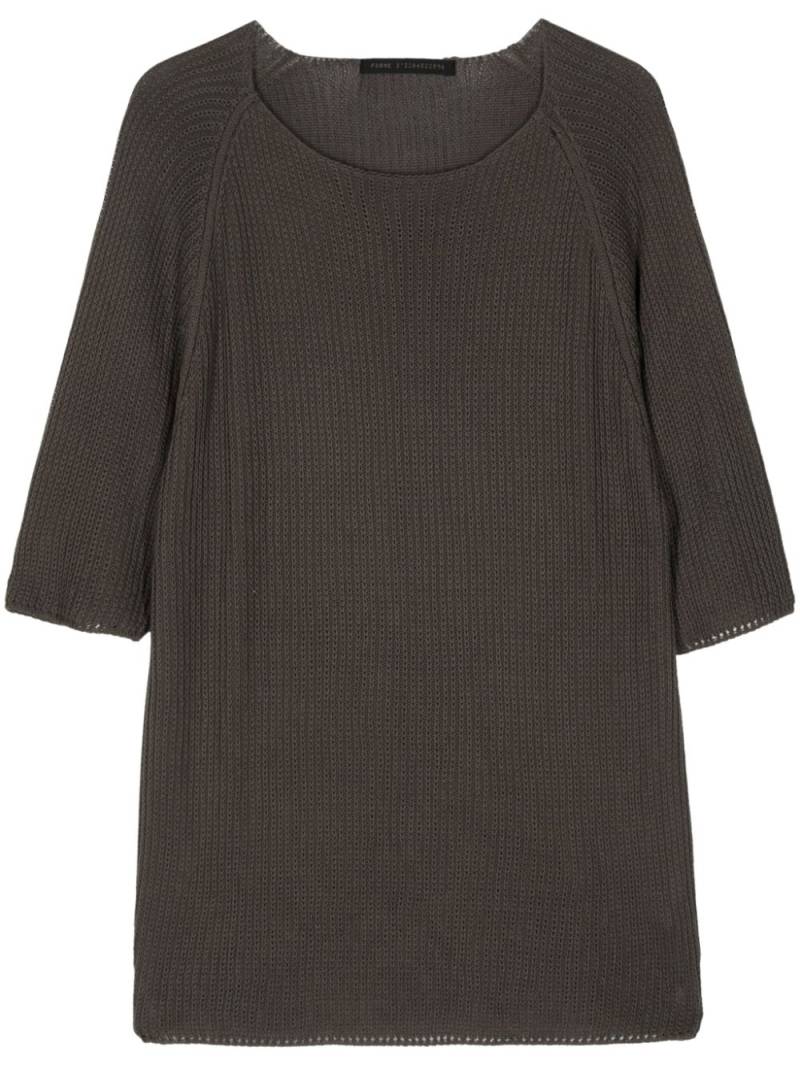 Forme D'expression short-sleeve knitted jumper - Green von Forme D'expression