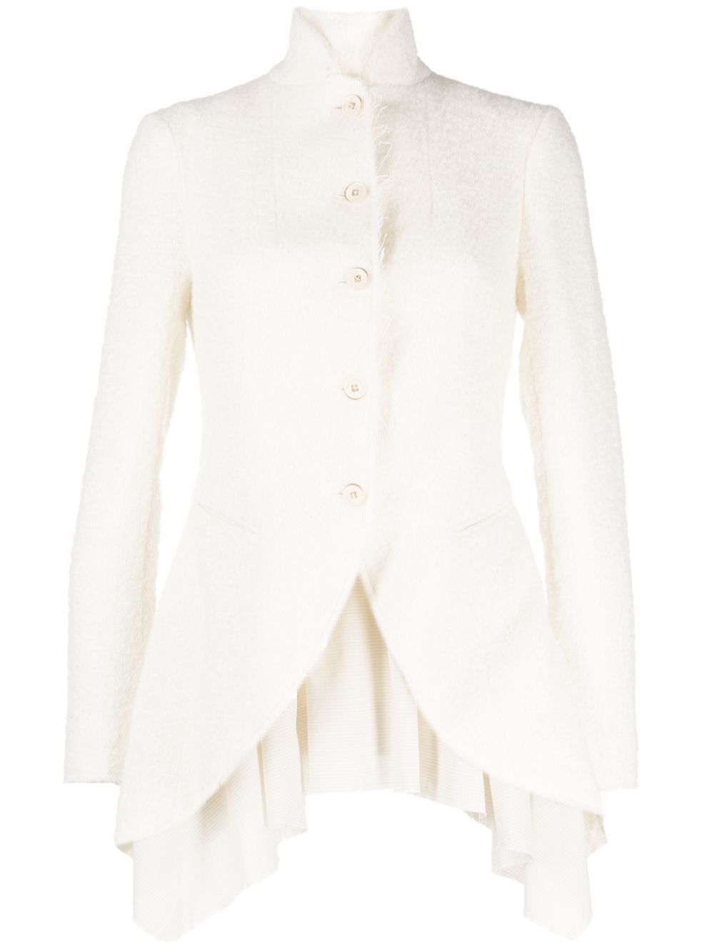 Forme D'expression stand up-collar button-up jacket - White von Forme D'expression