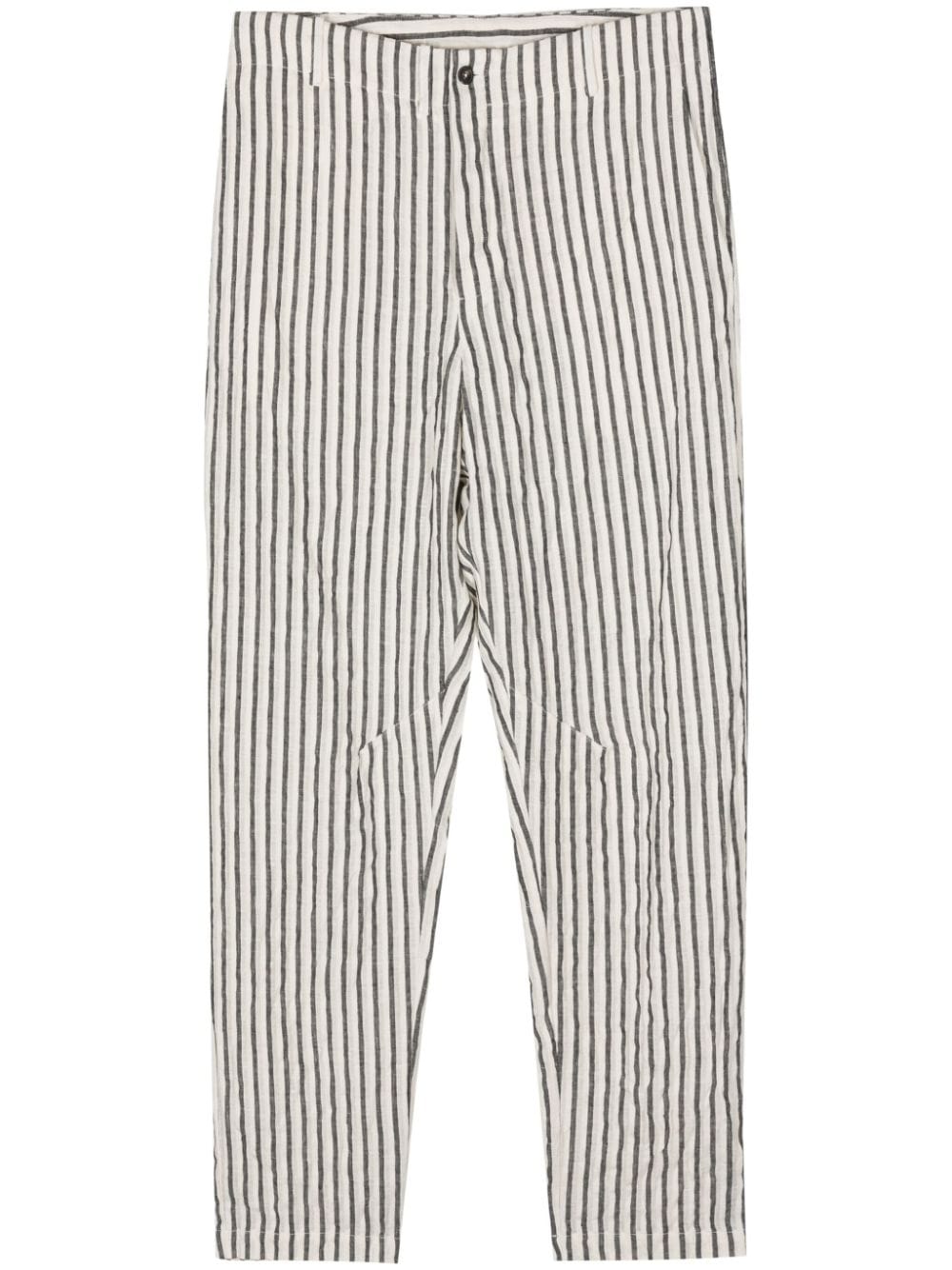 Forme D'expression striped linen-blend tapered trousers - White von Forme D'expression