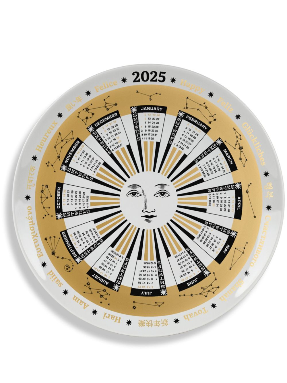 Fornasetti 2025 Calendar plate - White von Fornasetti