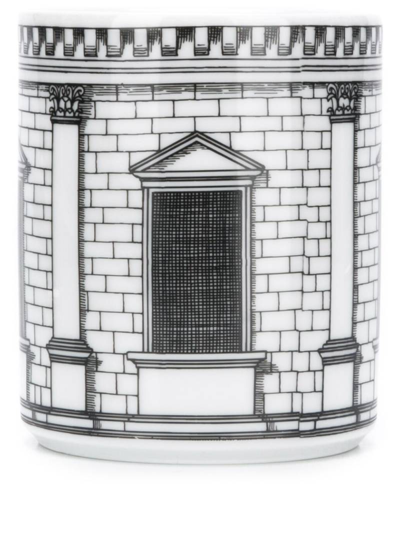 Fornasetti Architettura-print pencil holder - White von Fornasetti