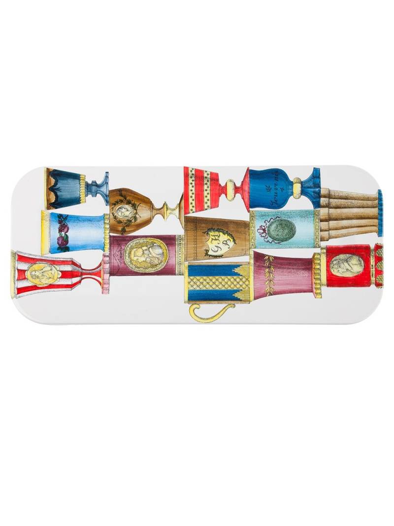 Fornasetti "Bohemian glasses" tray - White von Fornasetti