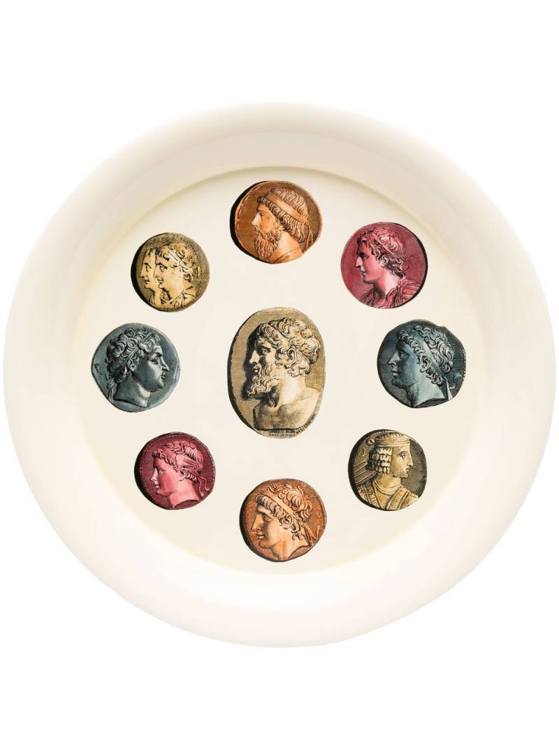 Fornasetti round Cammei tray - Neutrals von Fornasetti