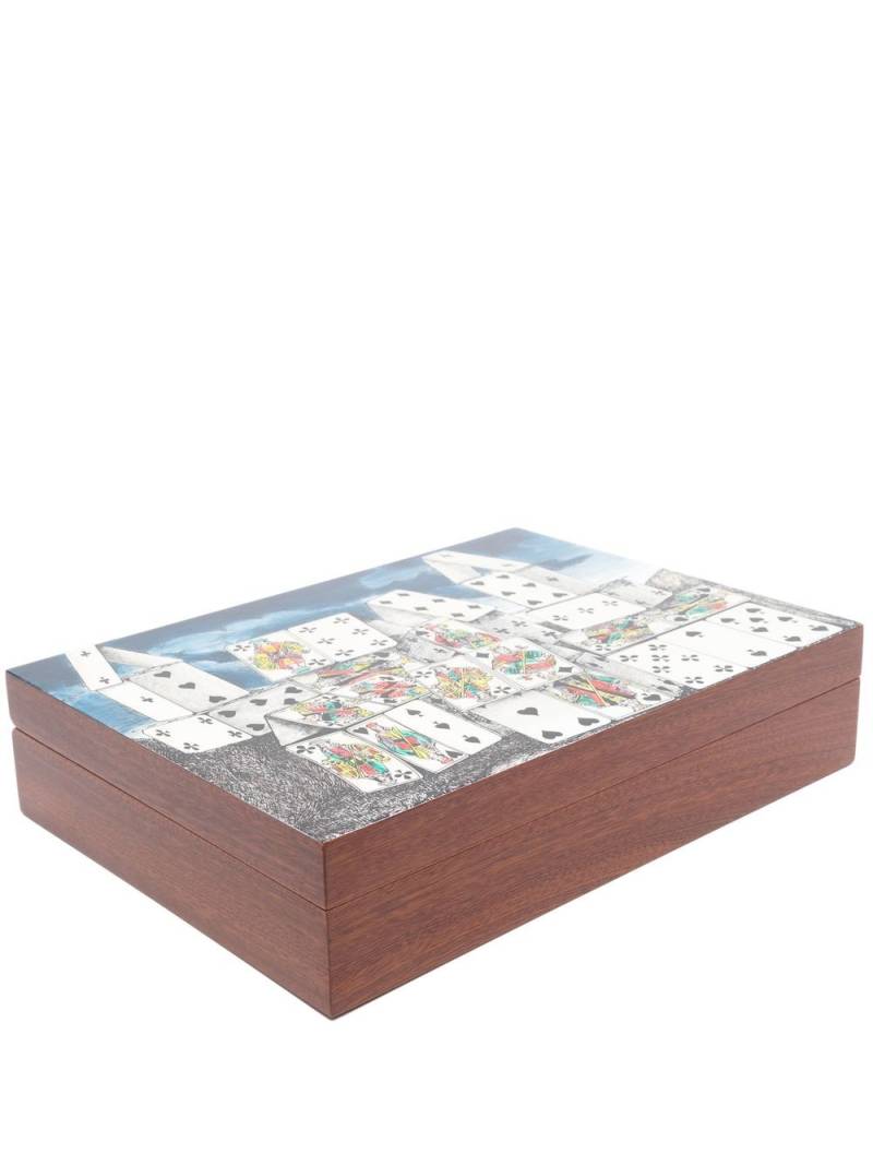 Fornasetti Città di Carte wooden box - Brown von Fornasetti