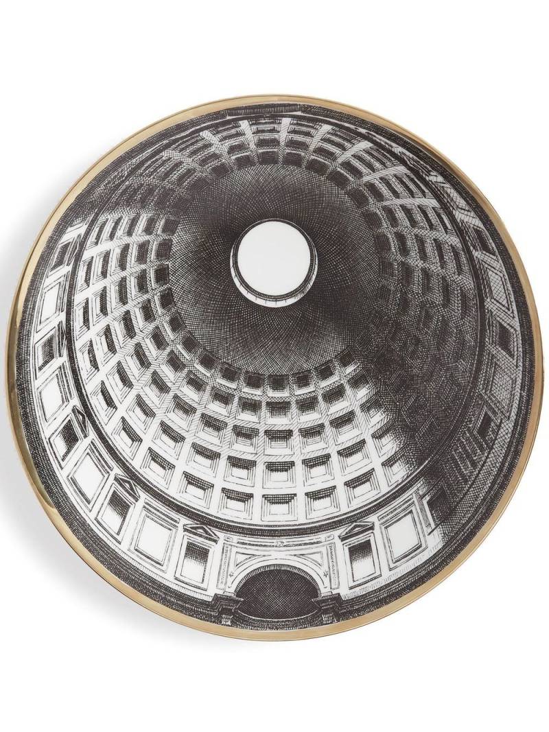 Fornasetti Cupola Pantheon Roma plate - Black von Fornasetti