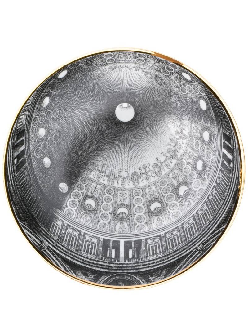 Fornasetti Cupole d'Italia-print wall plate - Black von Fornasetti