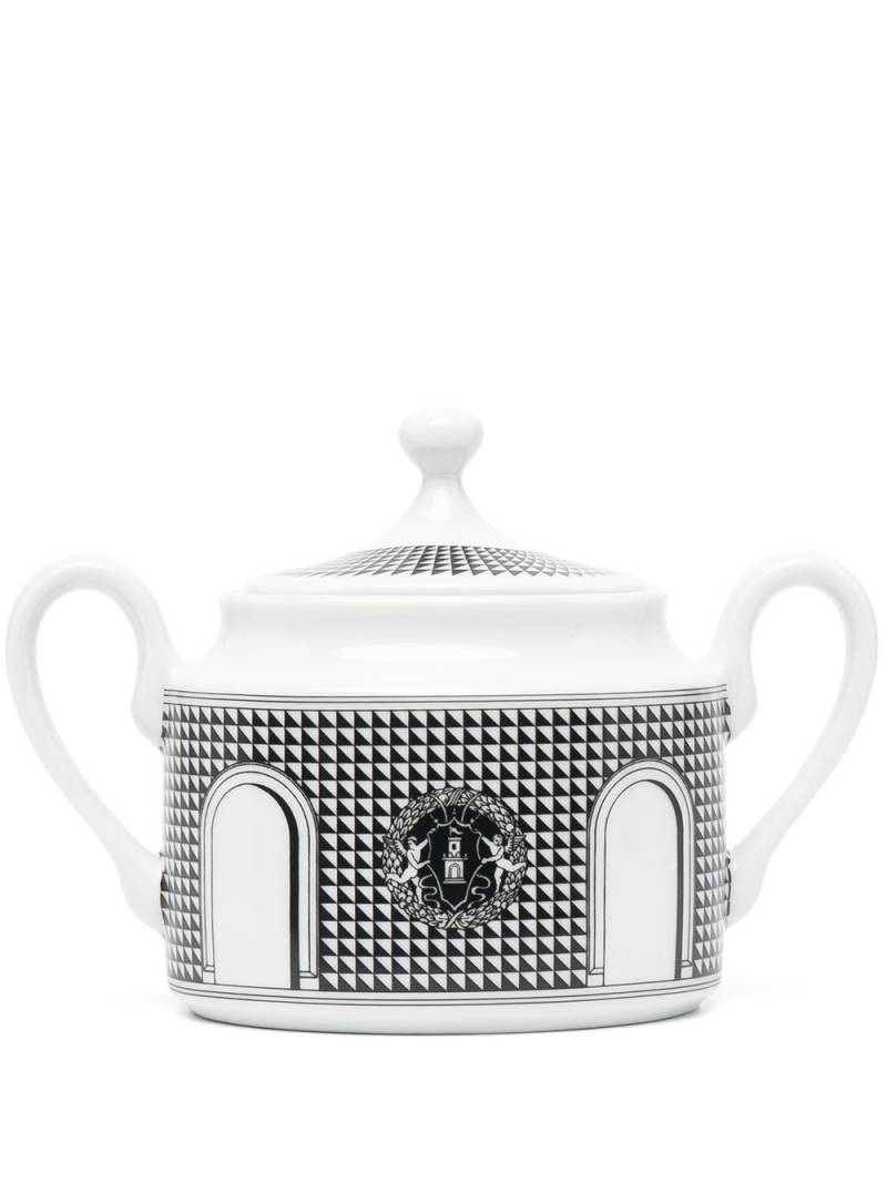 Fornasetti Facciata Quattrocentesca sugar bowl - White von Fornasetti