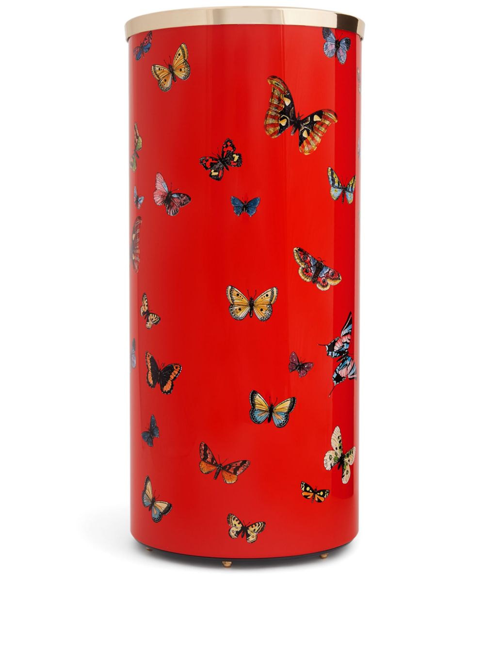 Fornasetti Farfalle butterfly-print umbrella stand - Red von Fornasetti