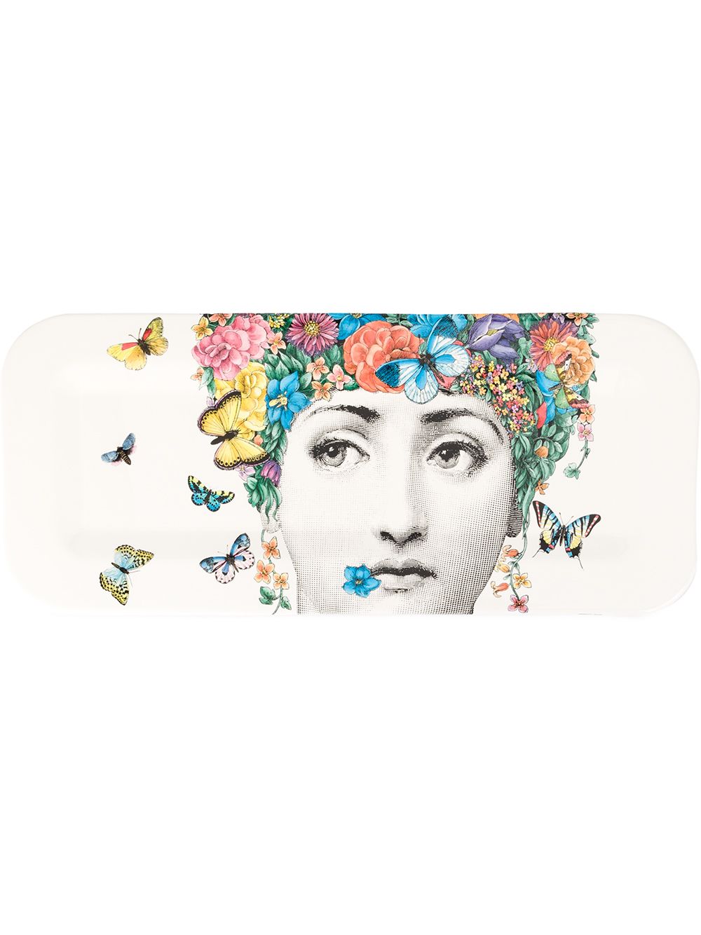 Fornasetti Fior Di Lina tray - White von Fornasetti