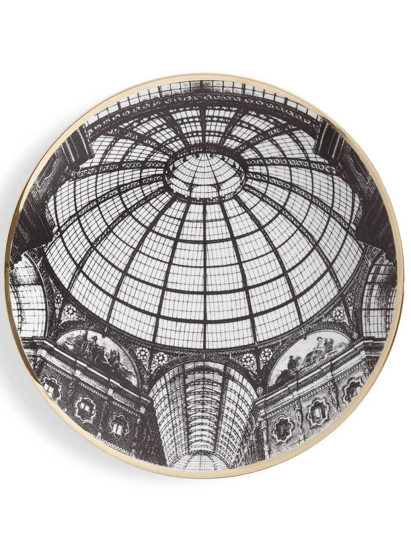 Fornasetti Galleria de Milano plate - Black von Fornasetti