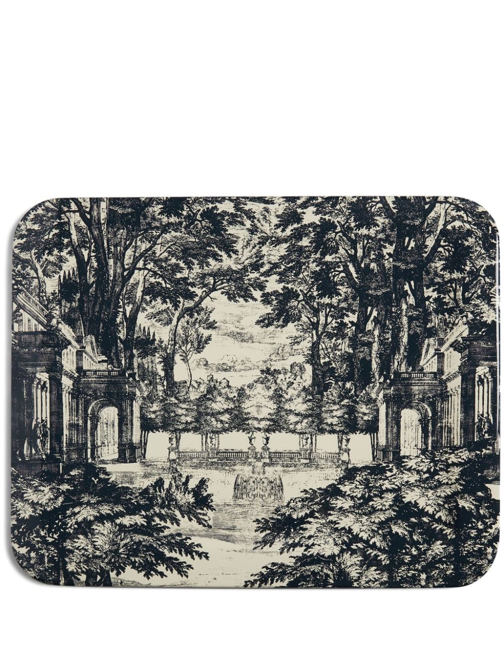 Fornasetti Giardino Settecentesco tray (48cm x 60 cm) - Blue von Fornasetti