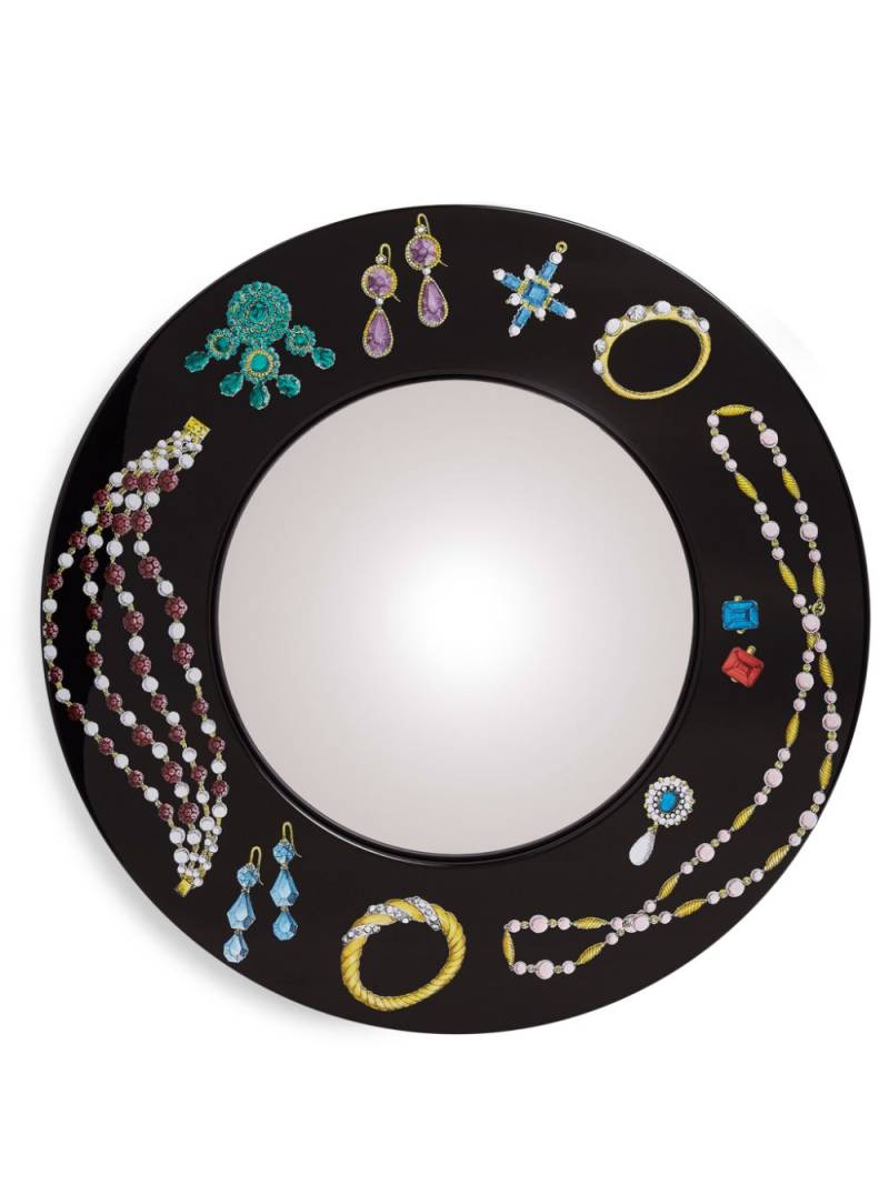 Fornasetti Gioielli gemstone-embellished mirror - Black von Fornasetti