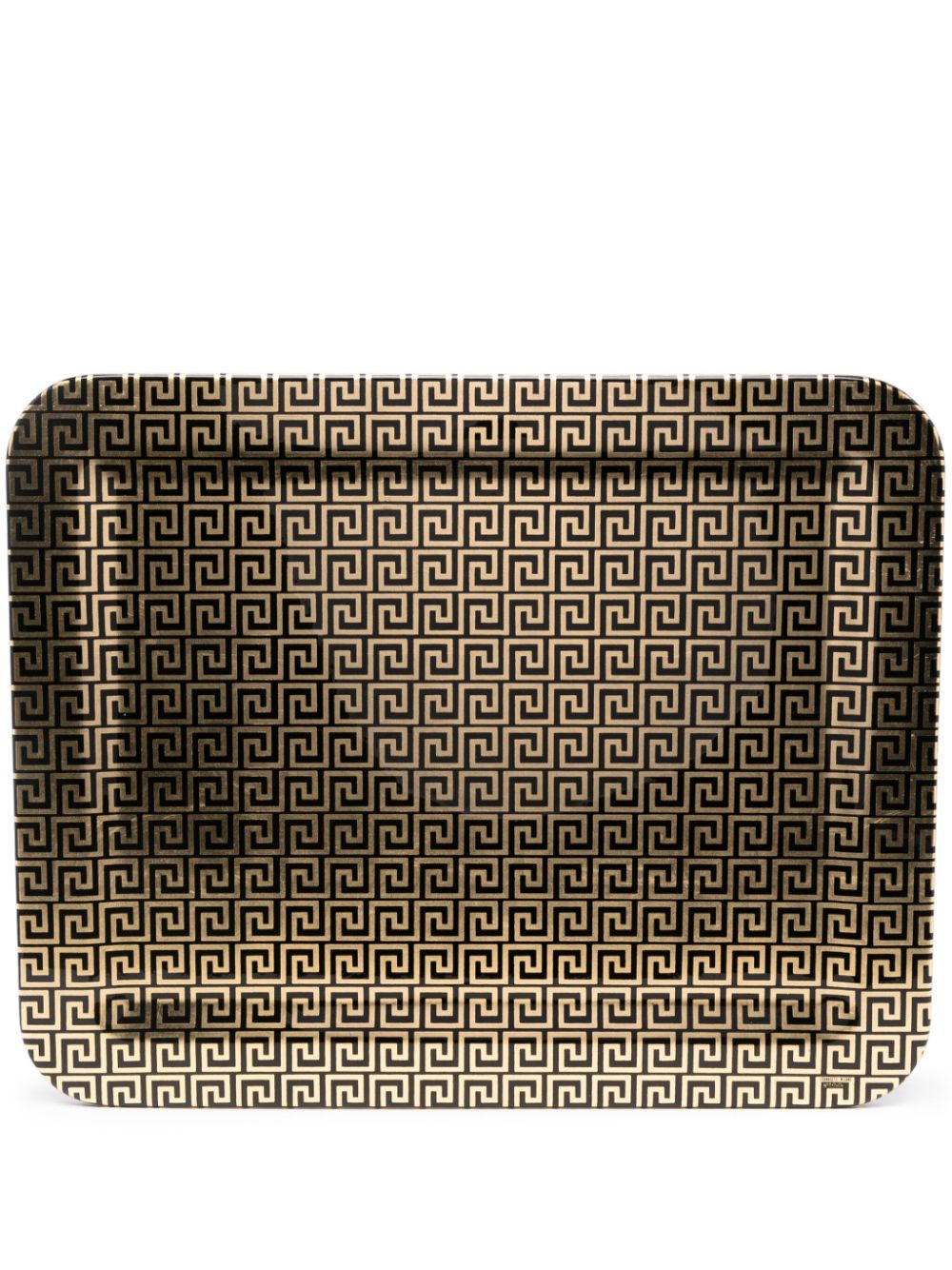 Fornasetti Greca geometric-print tray (48cm x 60cm) - Black von Fornasetti