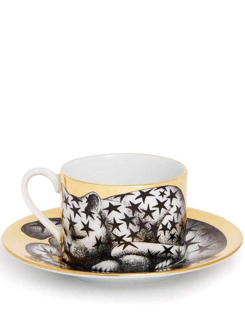 Fornasetti High Fidelity Stellato tea cup - Black von Fornasetti