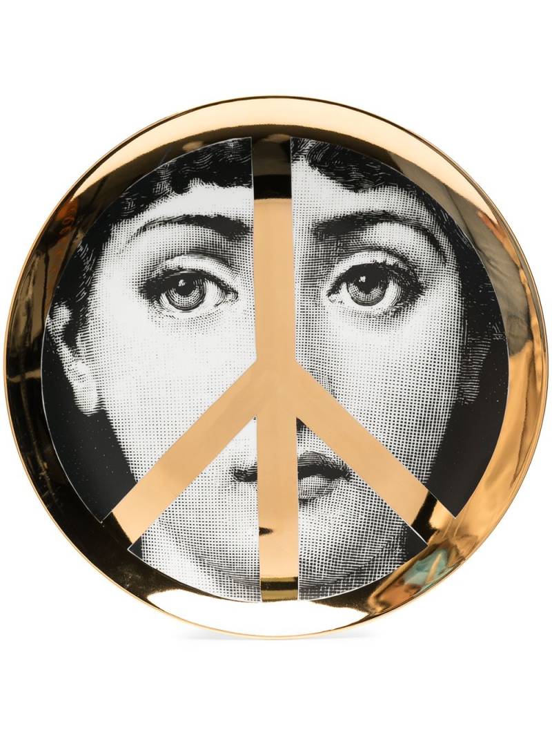 Fornasetti Lina Cavalieri-print wall plate - Gold von Fornasetti