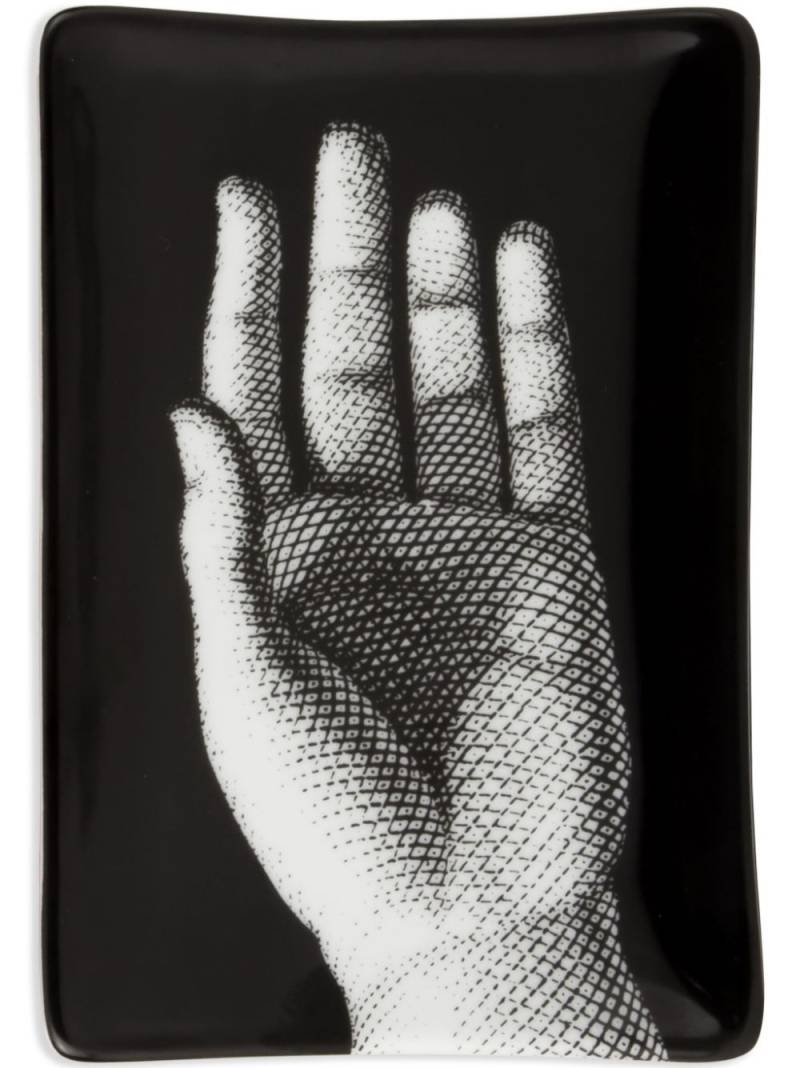 Fornasetti Mano hand-motif porcelain ashtray - Black von Fornasetti