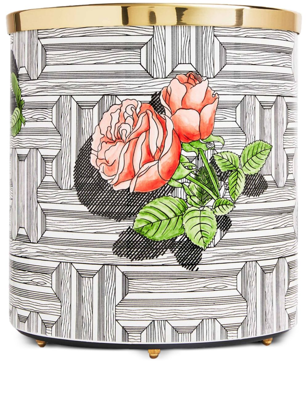 Fornasetti Musciarabia paper basket (28cm x 26cm) - White von Fornasetti