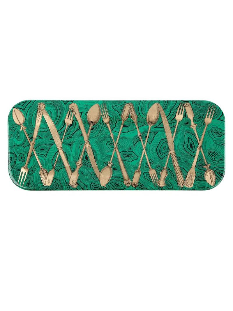 Fornasetti Posateria cutlery tray - Green von Fornasetti