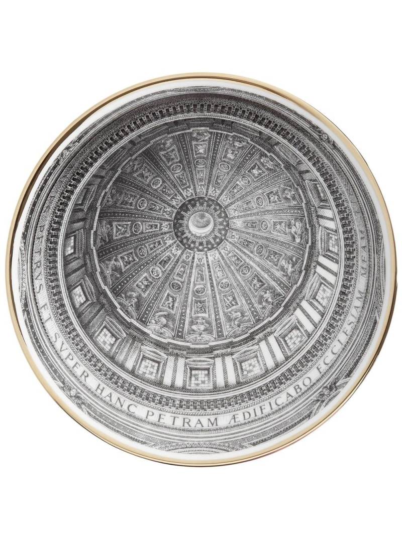 Fornasetti San Pietro plate - Black von Fornasetti