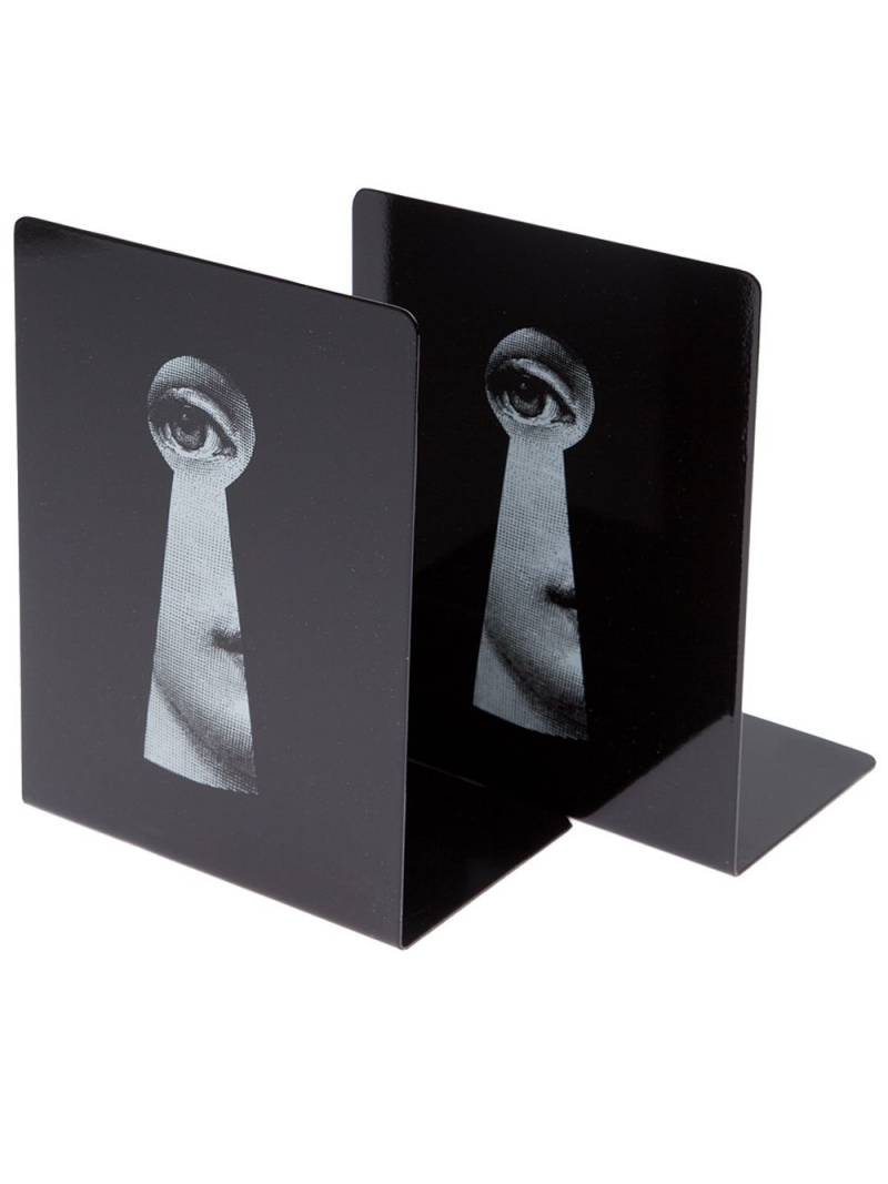 Fornasetti Serratura bookends set - Black von Fornasetti