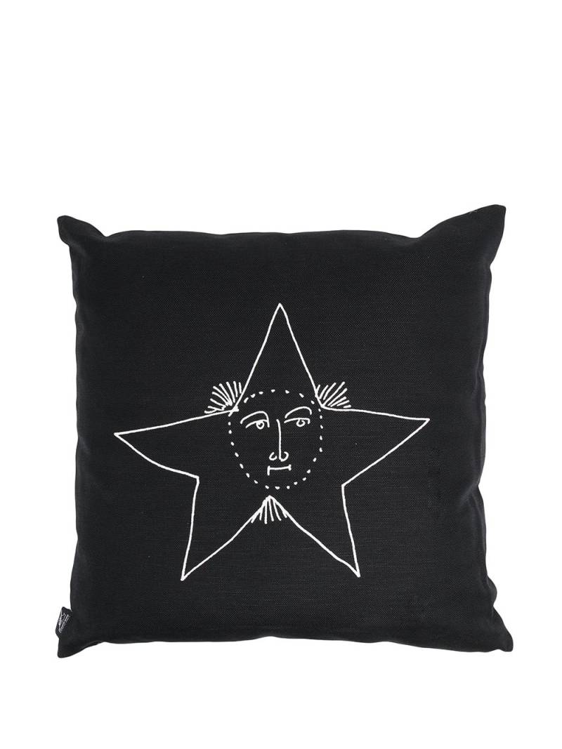 Fornasetti Solamente-print cushion - Black von Fornasetti