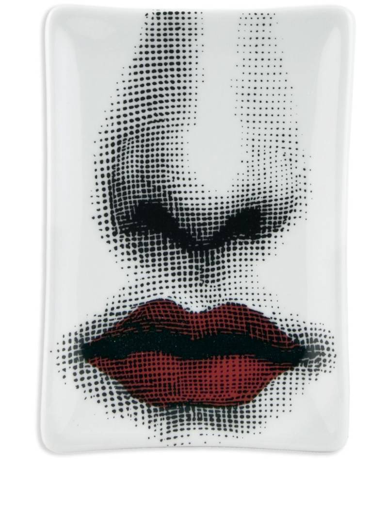 Fornasetti Tema e Variazioni Bocca porcelain ashtray - White von Fornasetti