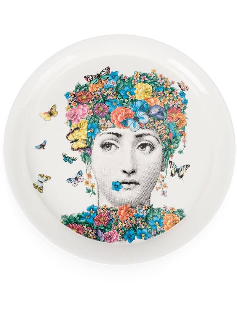 Fornasetti Tema e Variazioni Fior Di Lina wall plate - White von Fornasetti