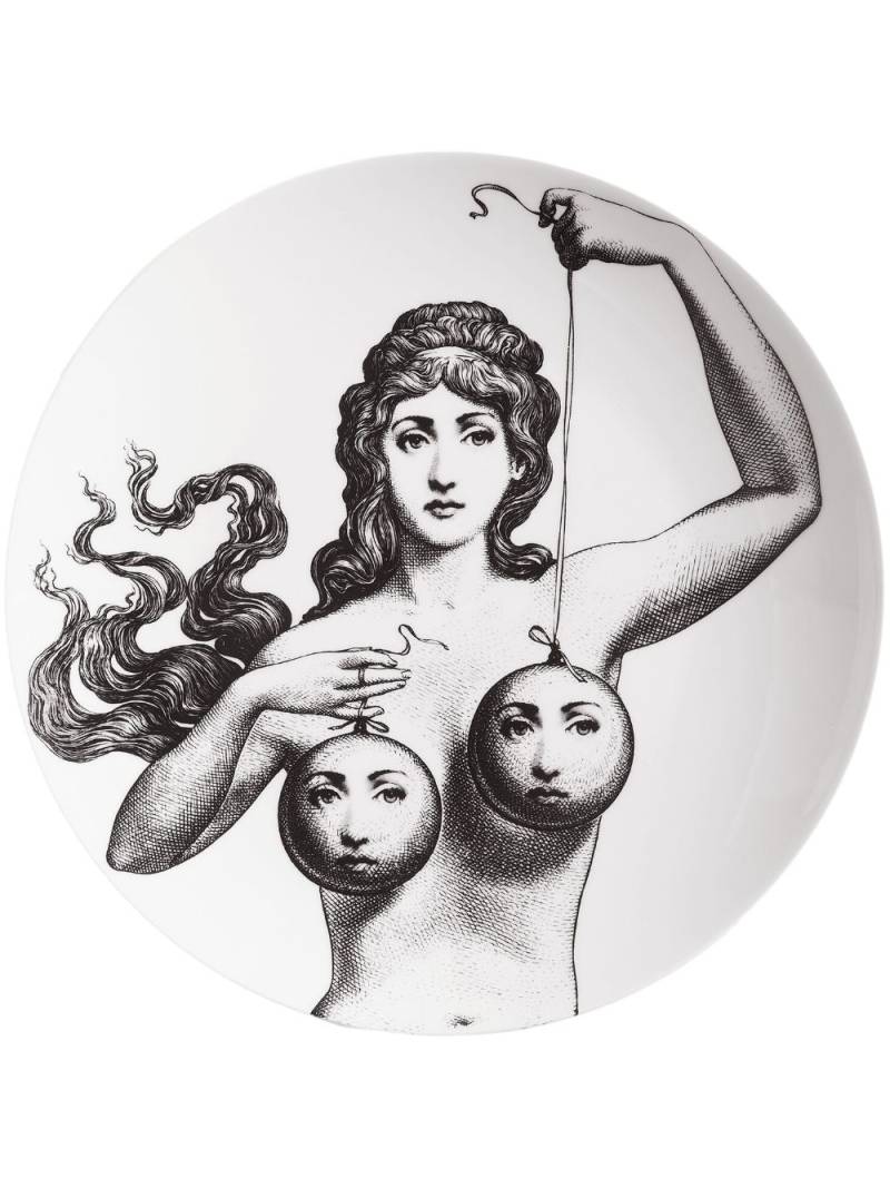 Fornasetti Tema e Variazioni n.182 wall plate - Black von Fornasetti