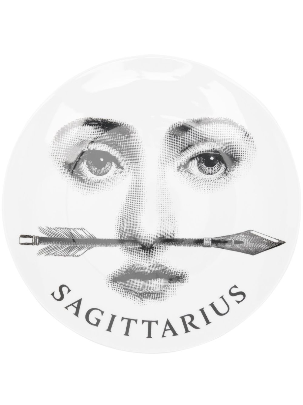 Fornasetti Tema e Variazioni n.356 Sagittarius wall plate (26cm) - White von Fornasetti