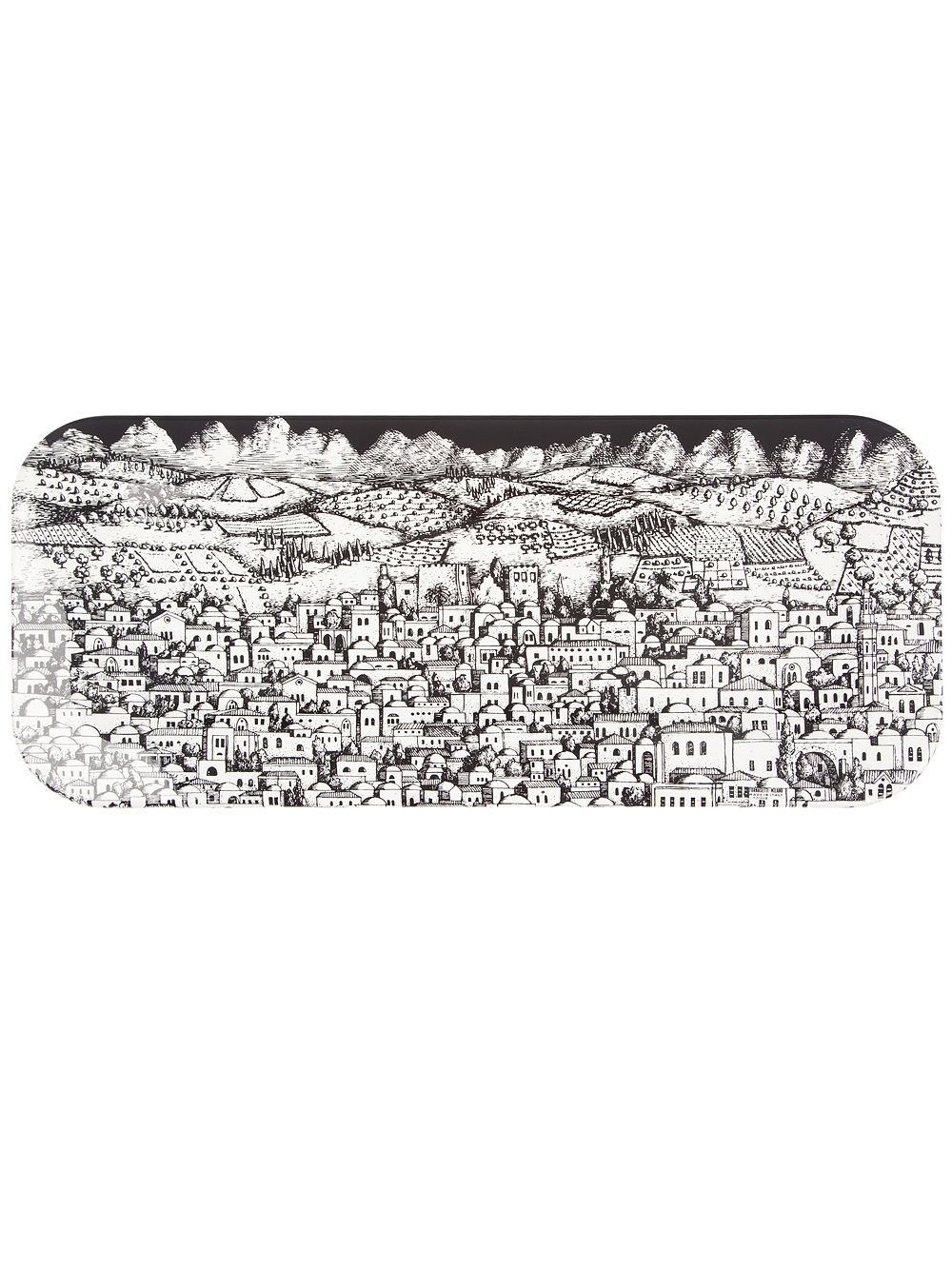 Fornasetti Gerusalem rectangular tray - White von Fornasetti