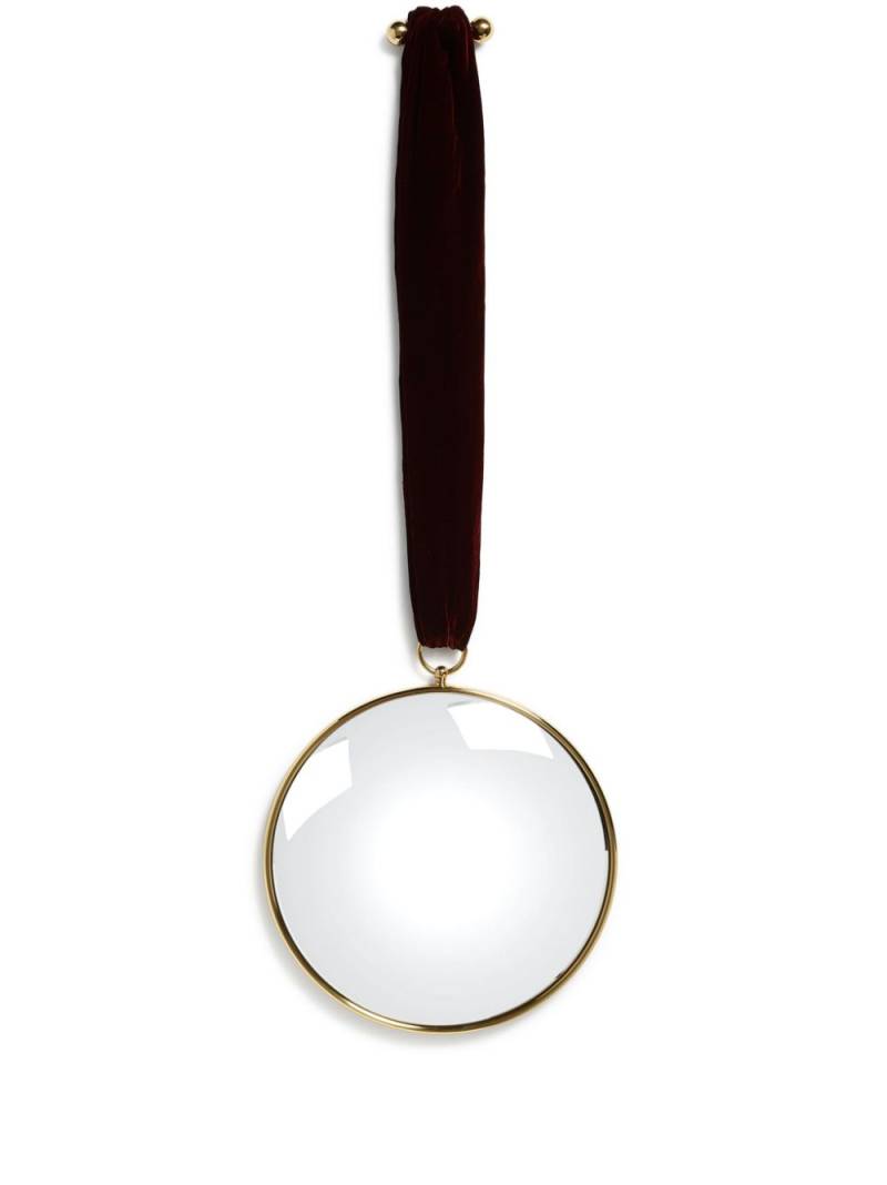 Fornasetti convex mirror with velvet ribbon - Black von Fornasetti