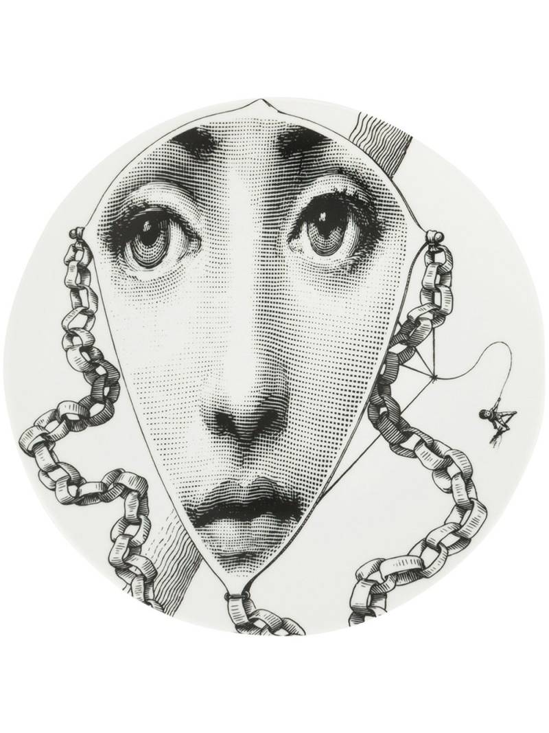 Fornasetti face plate - Black von Fornasetti