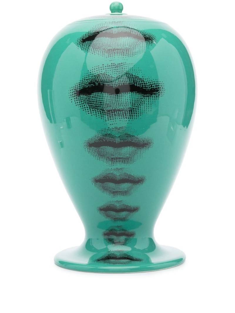 Fornasetti face-print ceramic vase - Green von Fornasetti