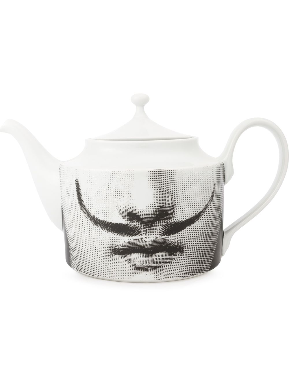 Fornasetti face print tea pot - Black von Fornasetti