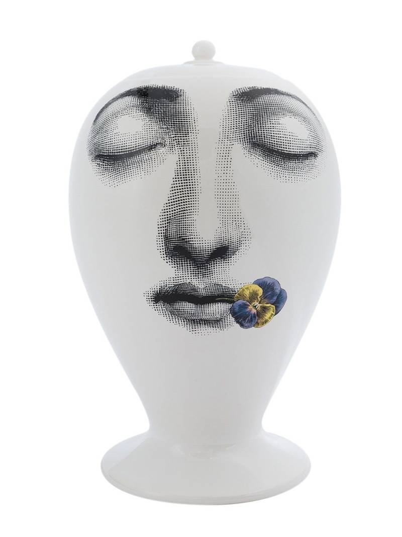 Fornasetti face print vase - White von Fornasetti