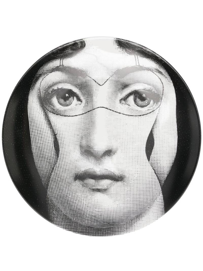 Fornasetti graphic-print plate - Black von Fornasetti